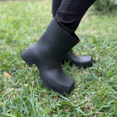 靴 BALENCIAGA Trooper Rubber Boots Black 42 Balenciaga Trooper Rubber Boot Black Men's - 680660W0FO81000