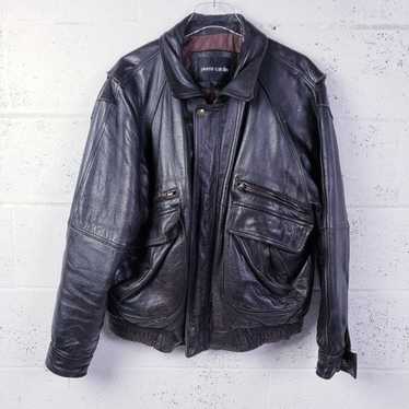 90s archive pierre cardin レザージャケット Pierre Cardin Vintage 90s Brown Leather Bomber Jacket Coat