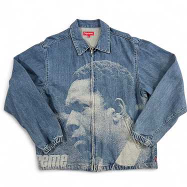 美品　Supreme john coltane jacket black Supreme John Coltrane A Love Denim Harrington Jacket (FW21