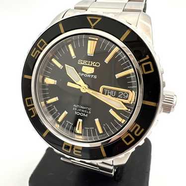 セイコー 5スポーツ自動巻き 腕時計 ブラック7S36-04L0 Seiko 5 Sports Men's Automatic Black Day Date Watch 7S36 B