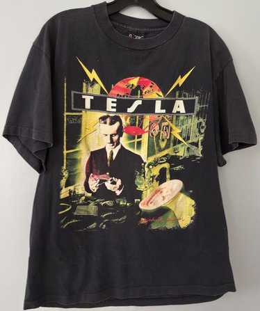 【80's Vintage】TESLA Tour 1987 USA製 Tシャツ Vintage 1987 Tesla Mechanical Resonance Tour T-shirt - Etsy