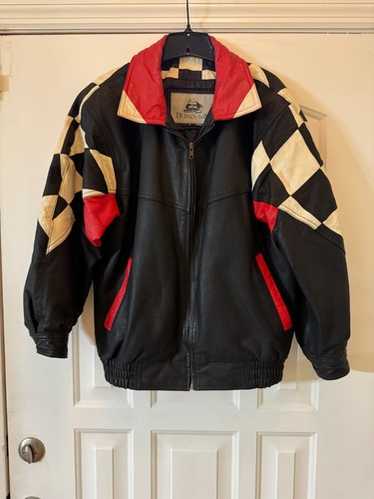 BURK’S BAY  レザー レーシングジャケット Burks Bay Hi-tech Racing Men's Genuine Leather Jacket W