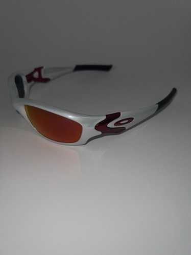 OAKLEY Straight Jacket USA製 RED WHITE Oakley Straight jacket white chrome red iridium sunglasses