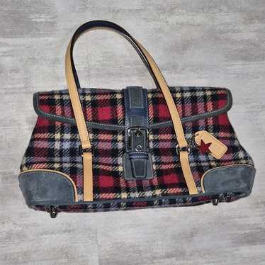 バッグ Coach Tartan Wool Plaid & Suede carryall Coach handbag vintage plaid - Gem