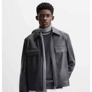 ZARA trf outer wear leather M　羊革ダブルライダース Zara TRF Leather Jacket — UFO No More