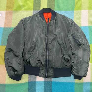 【USA製】90s ALPHA INDUSTRIES MA-1 Alpha Industries 1990s Made in USA MA-1 Bomber Jacket Dark