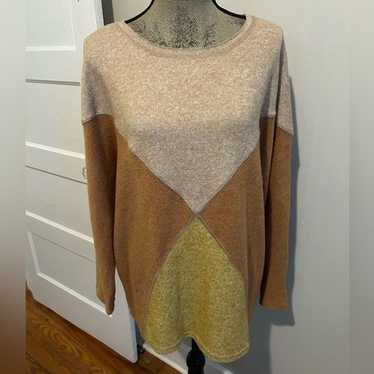 Easel Fall Modern Diagonal Color Block Soft Long … - image 1