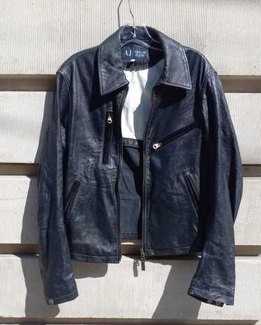ARMANI JEANS 30周年記念モデル ブラック　ラムレザージャケット 男前” ARMANI JEANS / Leather Jacket | TAPA TAPP