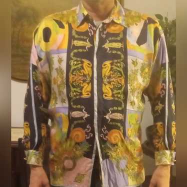 トップス vintage made in ITALY VERSACE silk shirt Versace 1991/1992 Original Silk Vintage Collection Silk