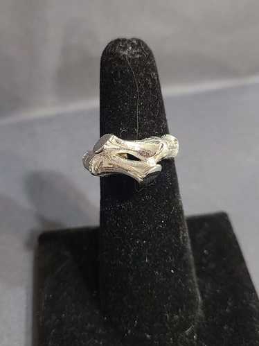 vintage Sarah Coventry Bamboo Ring - Silver-Tone, 