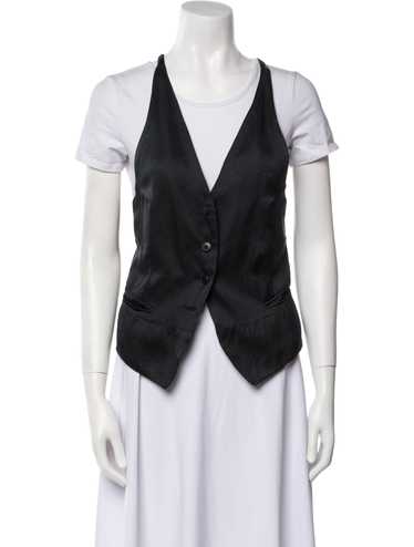 ANN DEMEULEMEESTER 2008SS リバーシブルベストジレXS ANN DEMEULEMEESTER アンドゥムルメステール VEST BLACK&WHITE 2