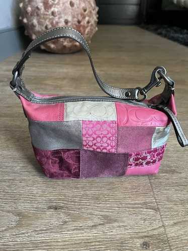バッグ Rare COACH Patchwork Mini Bag Pink Coach pink patchwork - Gem