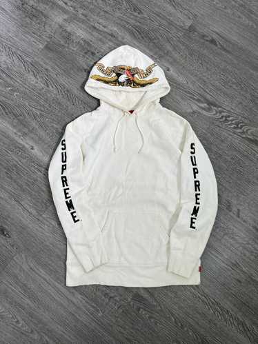 SUPREME ホワイト パーカー ANTI HERO Supreme ANTIHERO Hooded Sweatshirt (SS22) - $168