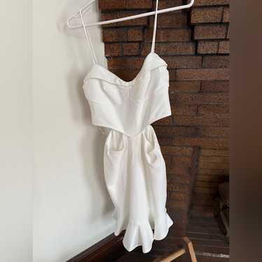 Angel Biba Elegant Strapless Cream Dress