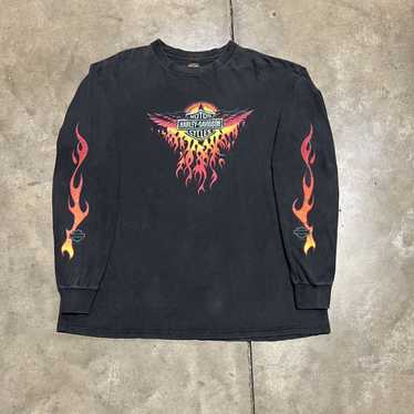90s HARLEY DAVIDSON フレイム ファイヤー フェード 90s】HARLEY-DAVIDSON ハーレーダビッドソン フレイム オーバー