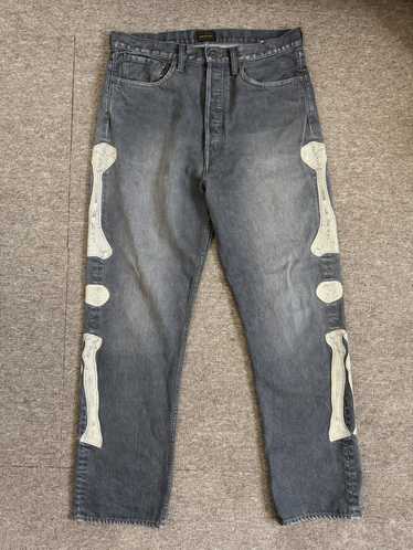 パンツ Kapital bone denim KAPITAL Pants Denim Bone Skeleton Embroidered Camo Beige