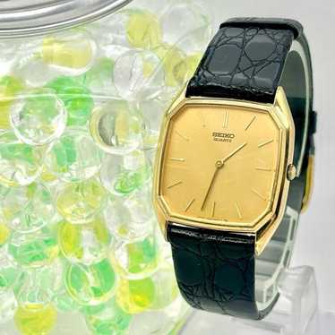 Seiko tank 7430 メンズ腕時計 Vintage 1984 Stepped Case Seiko Quartz Tank Watch 7430-5169