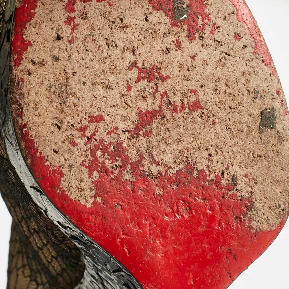 Christian Louboutin Black Python and Mesh Janet W… - image 7