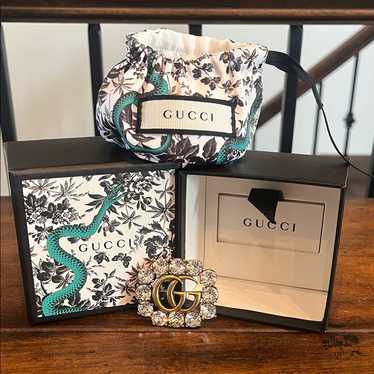 Gucci crystal brooch - Gem