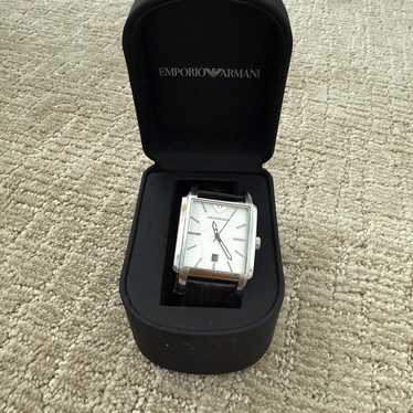 希少 稼働品 EMPORIO ARMANI スクエア型 ヴィンテージ EMPORIO ARMANI (エンポリオアルマーニ) デニムプリント プル