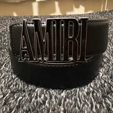AMIRI ベルト  silver / Black アミリ　trapstar 新品 AMIRI アミリ ロゴバックルベルト UK drill TRAPSTAR
