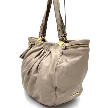 バッグ 00s MIUMIU ARCHIVE HAND BAG BROWN RIBBON Miu Miu Archive 2006 Nappa Leather Shoulder Bag - Brown