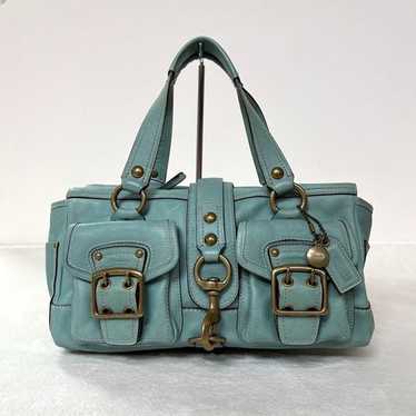 バッグ Coach Pocket Flap Legacy 65th Satchel Coach 65th Anniversary Legacy Satchel Handbag Black Leather