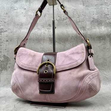 バッグ Coach Suede Signature Slim Flap y2k rare Coach Suede Signature Slim Flap y2k rare