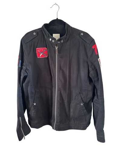 ジャケット・アウター 80s lether drizzler bomber jacket y2k Amazon.com: Women Y2K Vintage Varsity Jacket Hip Hop Racer