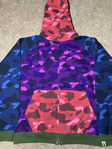 A BATHING APE Baby Milo Multi Camo パーカー Baby Milo Bape A Bathing Ape Candy Camo Shark Hoodie Two