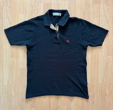 【レア】Burberry emblem polo shirt navy 90s BURBERRY - 【レア】Burberry emblem polo shirt navy 90sの通販