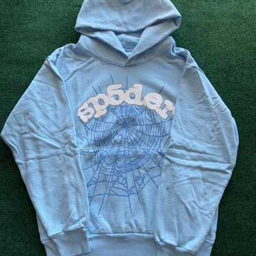 sp5der 水色 確実正規品 Sp5der Hoodie Sky Blue Real Vs Fake | TikTok