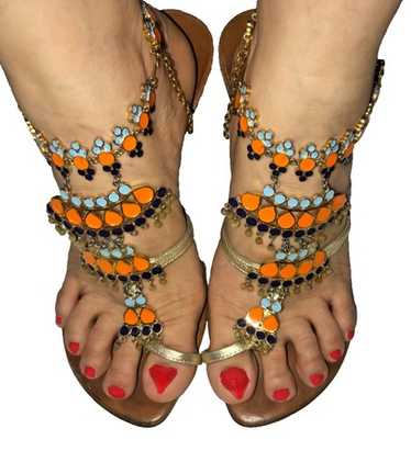 Vintage Vicini Giuseppe Zanotti希少品 Vintage Giuseppe Zanotti Vicini Rhinestone Snake Embellished