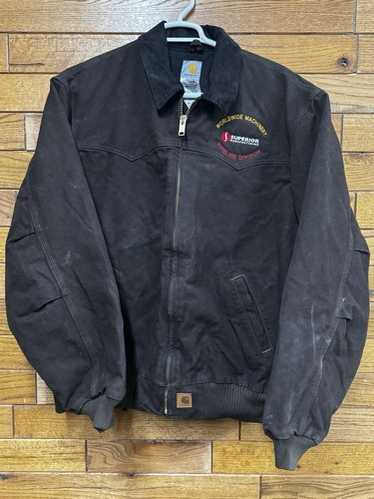 Carhartt J14BLK ヴィンテージSanta Fe Jacket Vintage Carhartt Santa Fe Jacket, J14 BLK, Quilt Lined, Duck