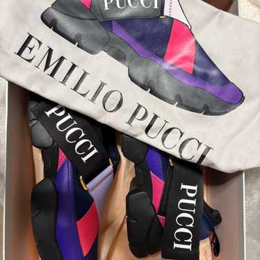 靴 EMILIOPUCCI EMILIO PUCCI all-over pattern sneakers 36 leather sole made