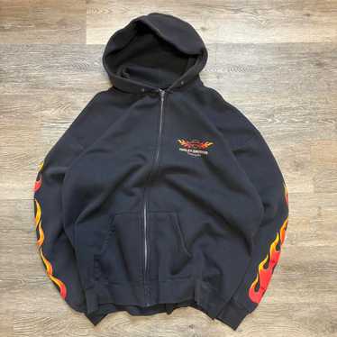 90s Harley-Davidson フレイム　ファイヤー　イーグルパーカー 中古・古着通販】HARLEY-DAVIDSON (ハーレーダビッドソン