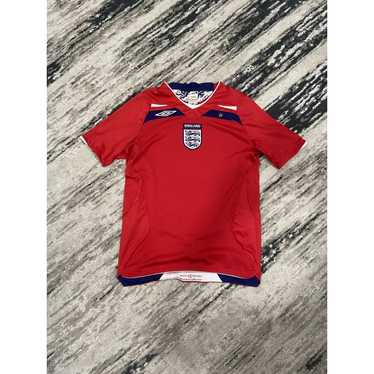 umbro england ユニフォーム　2008 2010 asia xl 2008-2010 Umbro England Three Lions Red Away Jersey Large