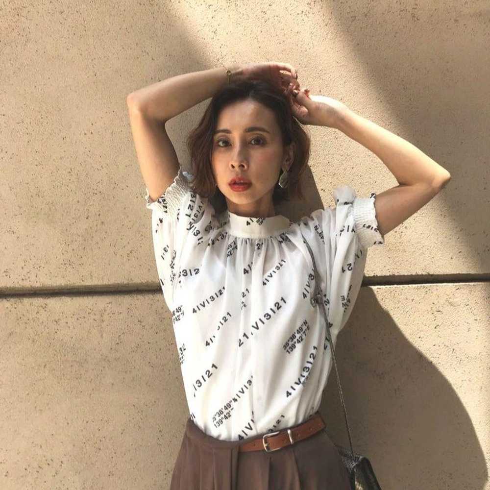 AMERI PASS CODE GATHER BLOUSE vintage - image 1