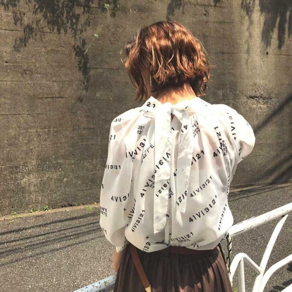 AMERI PASS CODE GATHER BLOUSE vintage - image 2