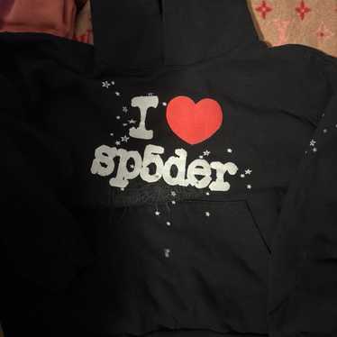 トップス Sp5der Spider worldwide hoodie- I Heart Sp5der I Heart SP5 Hoodie Black - SS24 - US