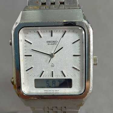 SEIKO H449-5050A0　デジアナ　クオーツ　ビンテージ Vintage Seiko Textured Dial Tungsten Ana/Digi Japan Men's