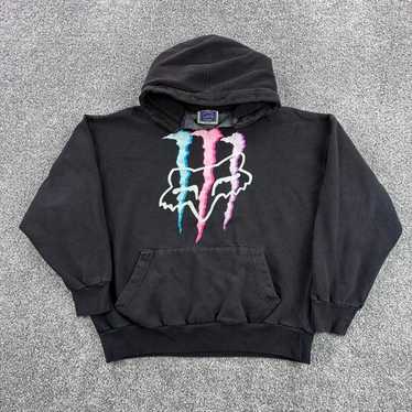 FOX MONSTER Y2K 前面プリント コラボプルオーバーパーカー 黒 L Y2k monster energy fox - Gem