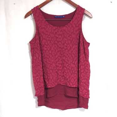 Apt 9 Fuchsia Layered Leopard Print Tank Size Med… - image 1