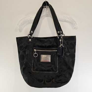 バッグ Coach Poppy Black Signature Shoulder Bag Coach | Signature Poppy 2Way Shoulder Bag | Preloved