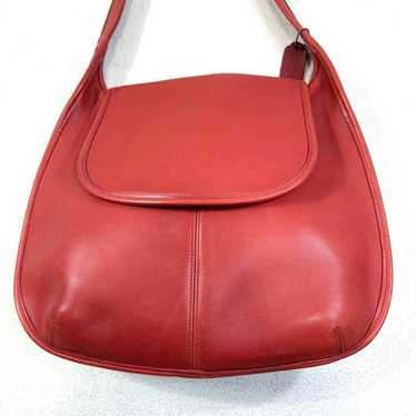 バッグ VINTAGE OLD COACH ERGO FLAP SHOPPER BAG Old Coach Ergo Flap Shopper Shoulder bag Leather Leaf Green