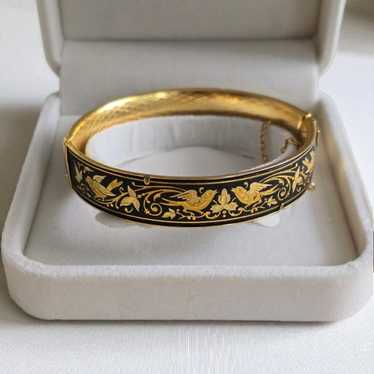 アクセサリー Toledo Spain damascene vintage bracelet Vintage Faux Damascene Panel Bracelet Toledo Spain Birds