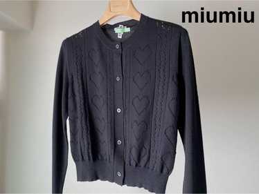 トップス Miu Miu Silk Mix Ribbon Cardigan Black Miu Miu Silk Mix Ribbon Cardigan Black