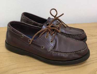 靴 90's POLO SPORT \"LEATHER MOCCASIN SHOES\" Polo Sport Shoes Hiking Boots Vintage 1990s Leather Lace up