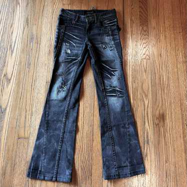 TORNADO MART 退廃 crash design cut sew Distressed denim × tornado - Gem
