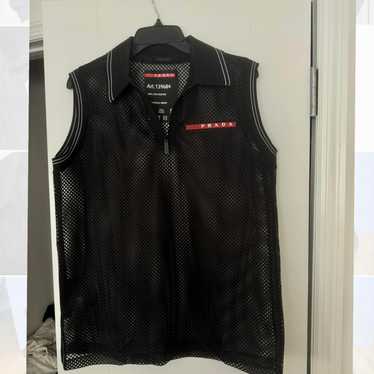 Prada sportsタンクトップ ベスト PRADA SPORT プラダスポーツ ナイロン スタンドカラー ジップ